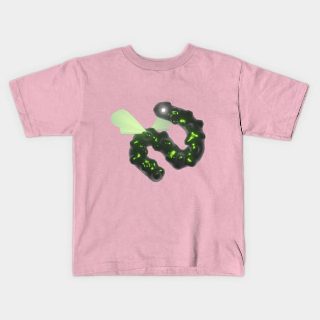 birth of sun worm Kids T-Shirt by cyberw8rm